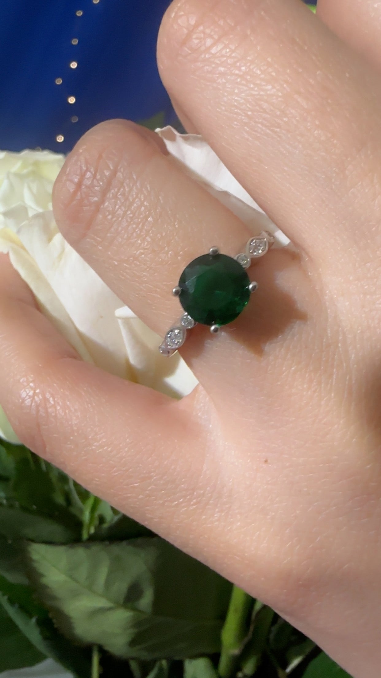 Anillo Verde Esmeralda