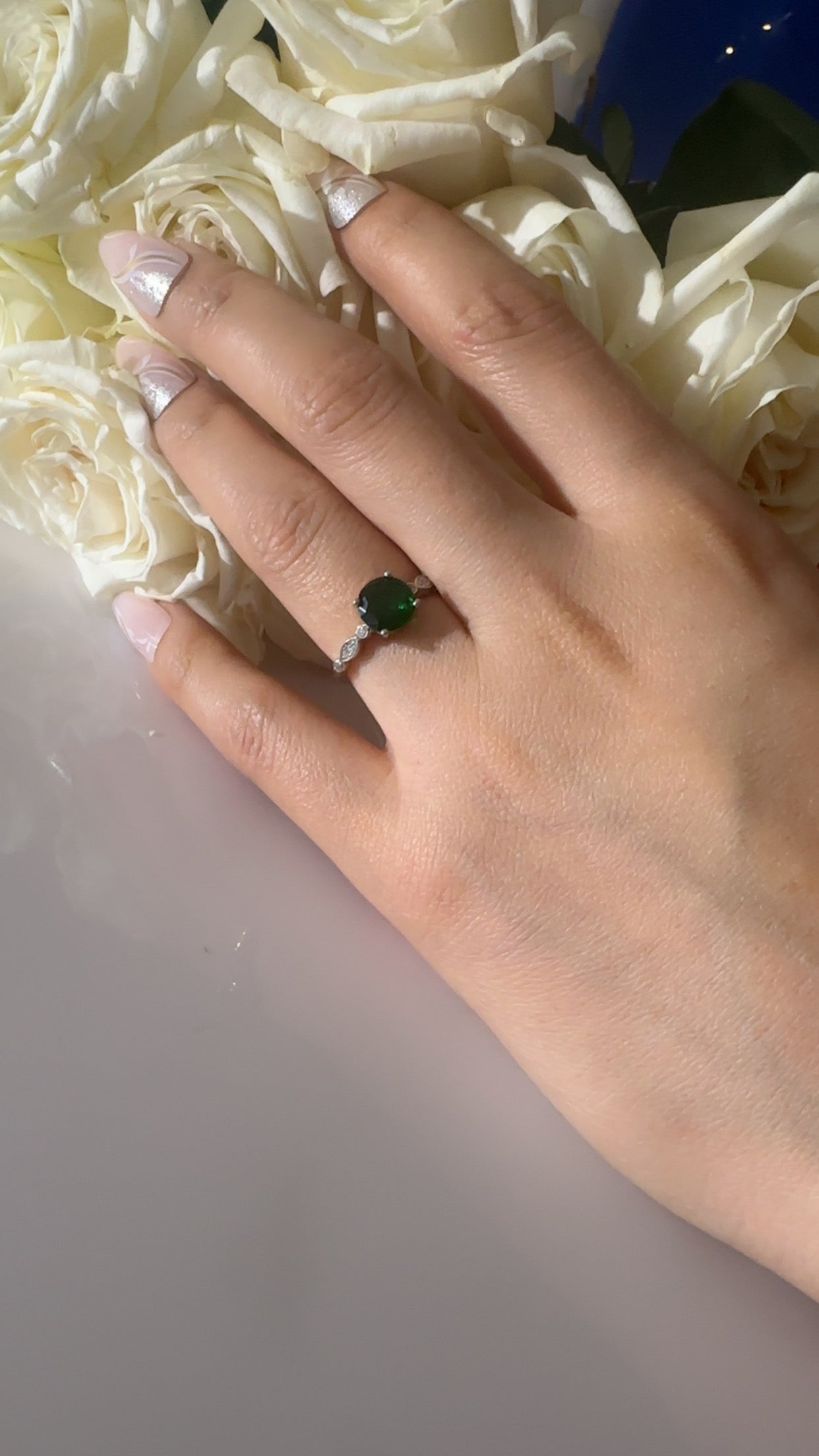 Anillo Verde Esmeralda